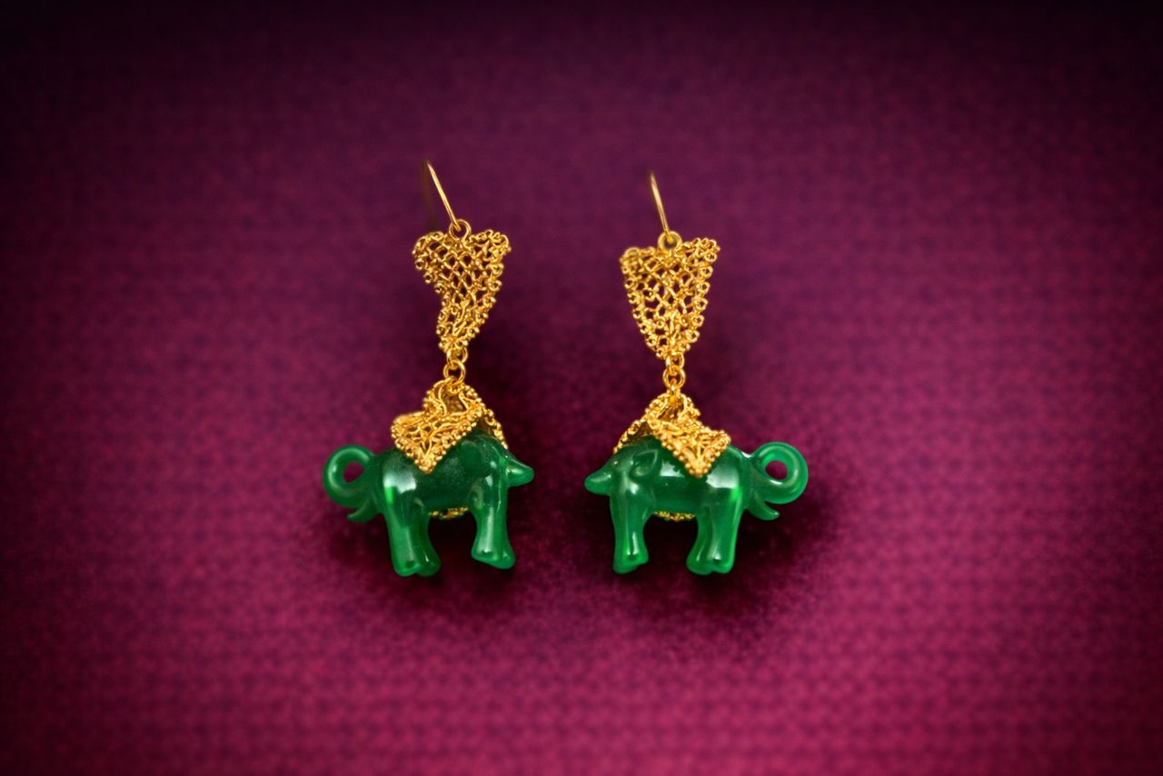 Verdant Elephant Earrings