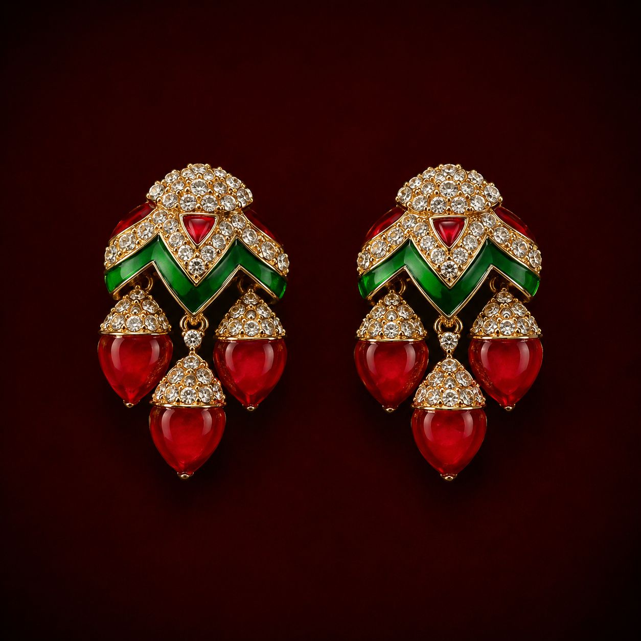 Crimson Regency Earrings