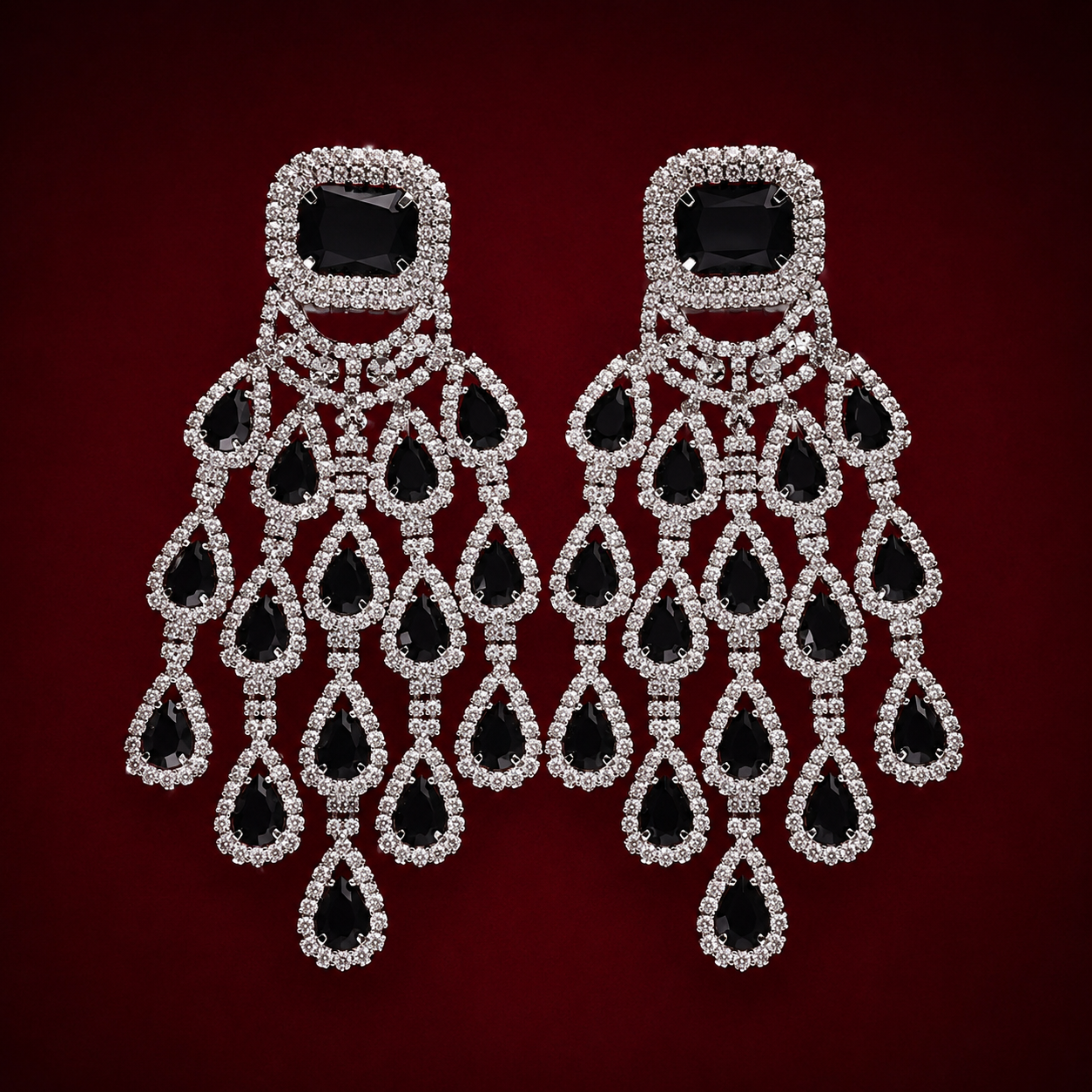 Midnight Rain Chandelier Earrings