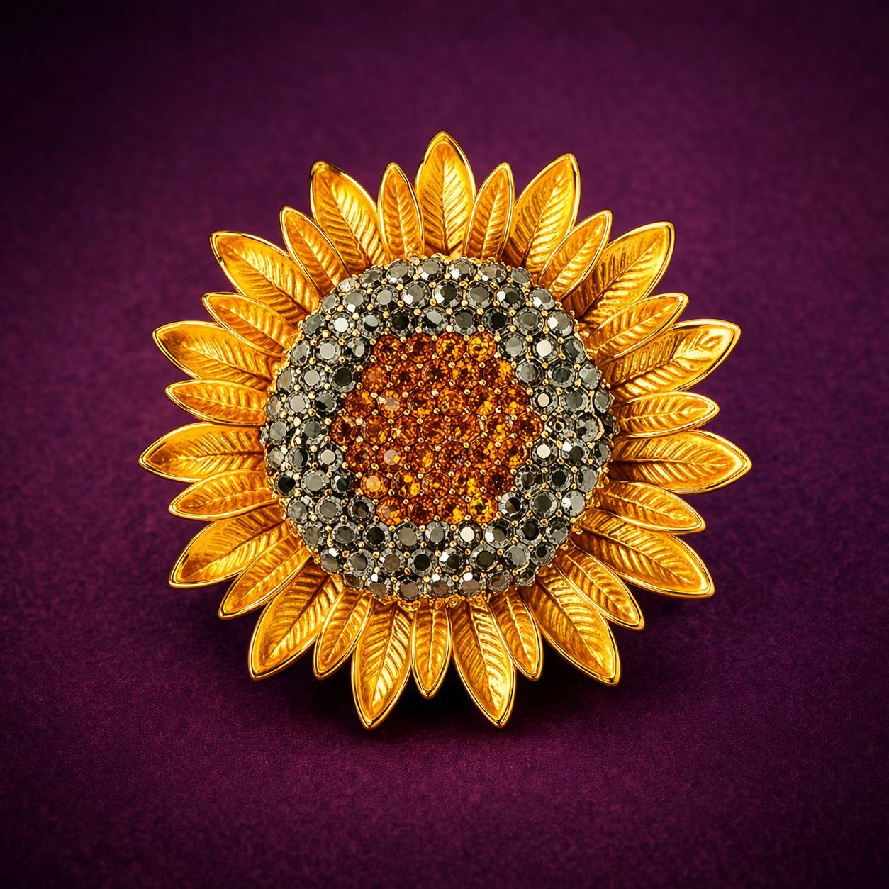 Helianthus Royale Brooch