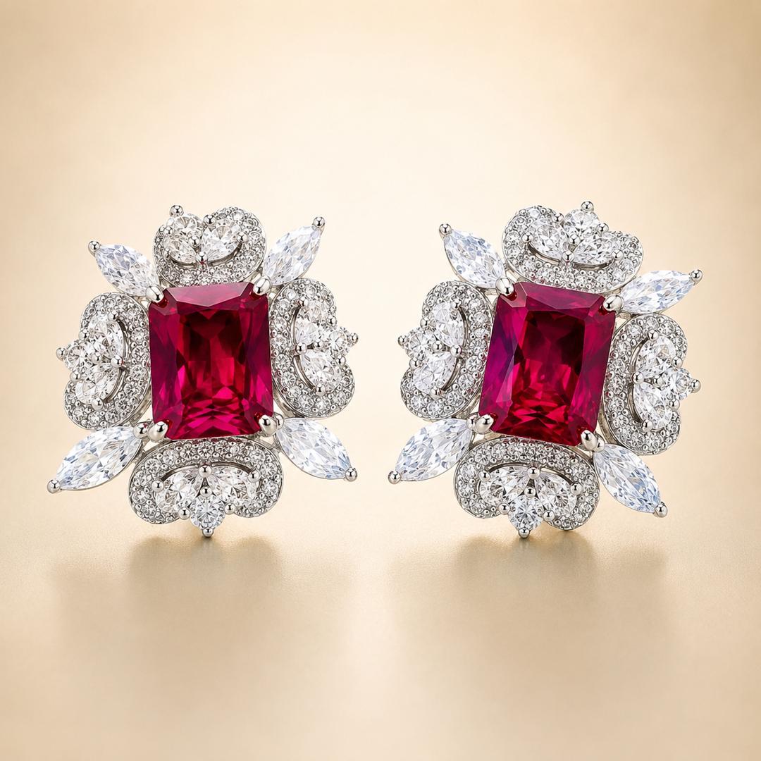 Crimson Heirloom Earrings