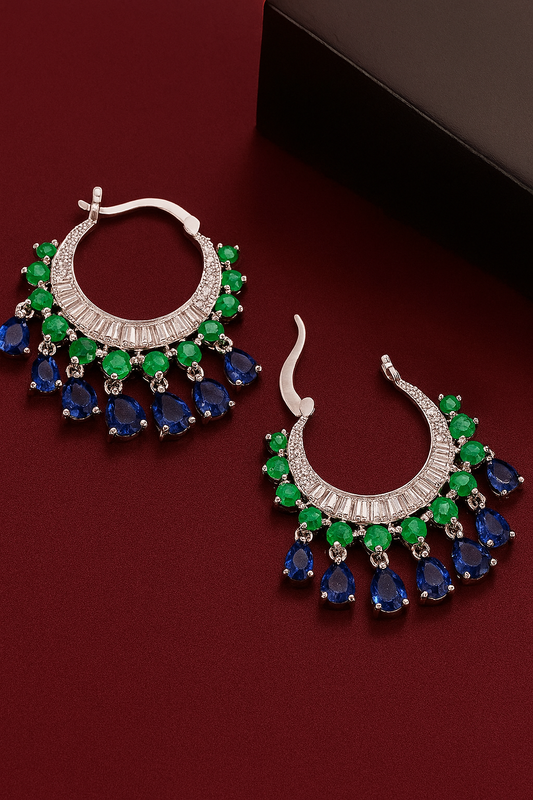 Emerald & Sapphire Earrings