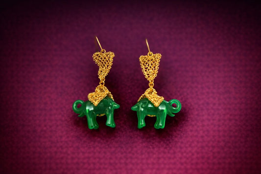 Verdant Elephant Earrings