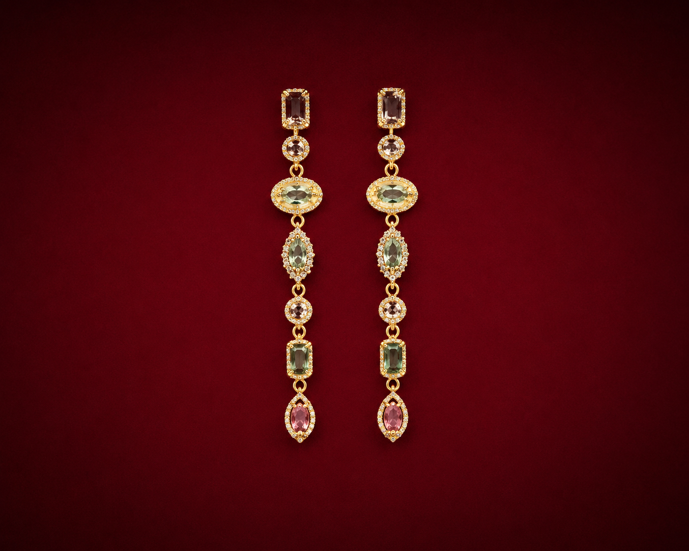 Gilded Twilight Cascade Earrings