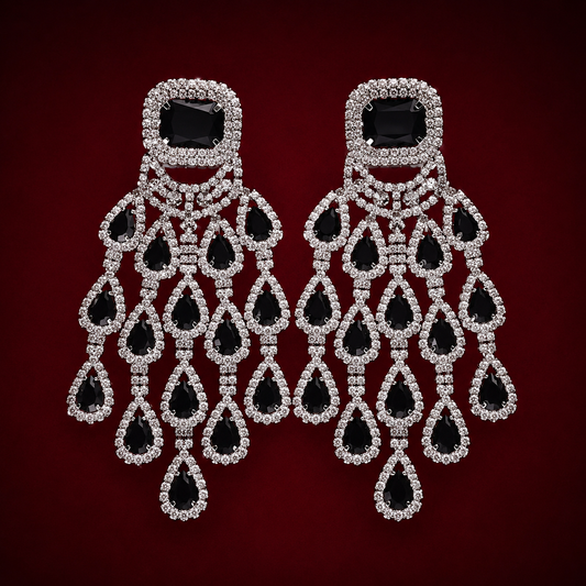 Midnight Rain Chandelier Earrings