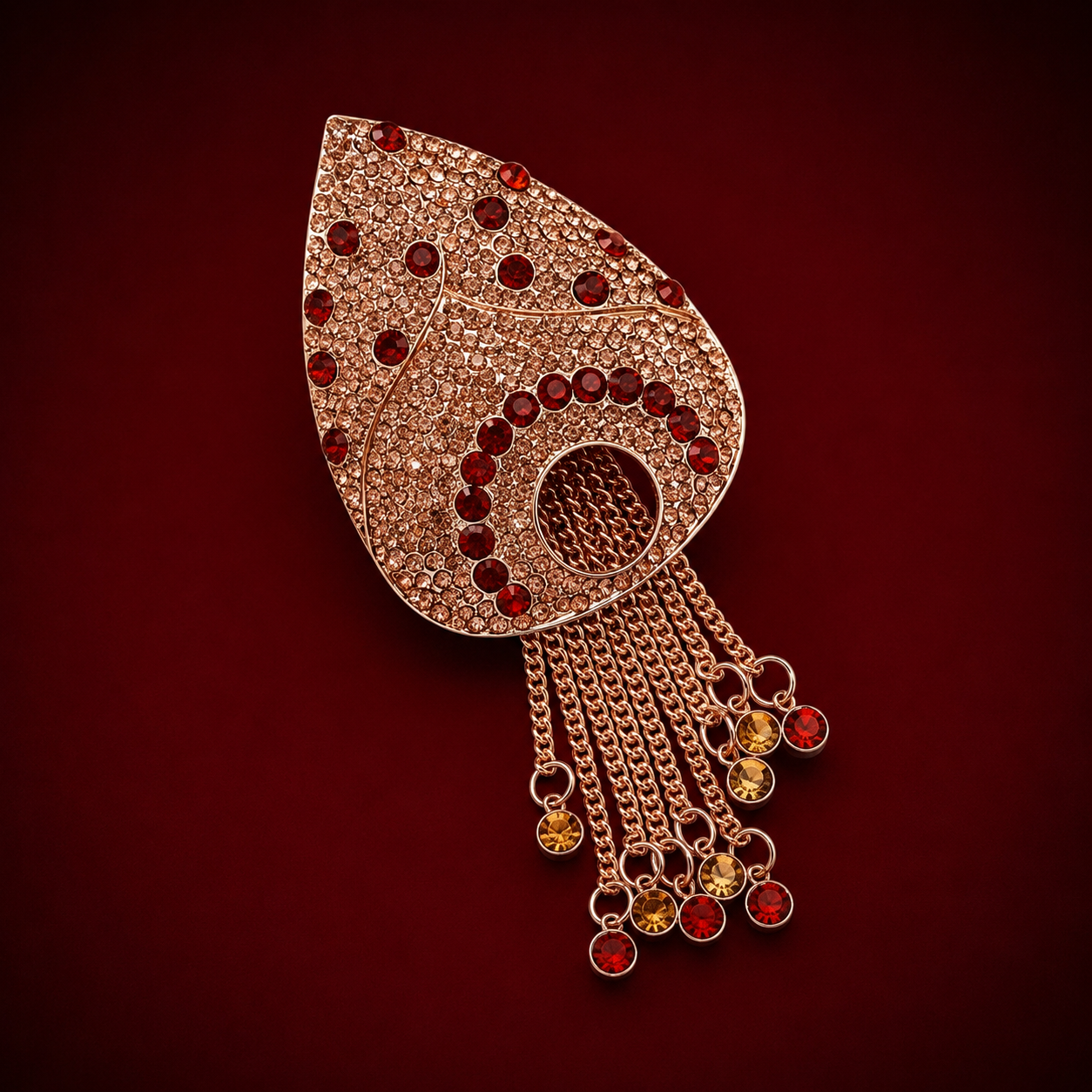 Ember Cascade Brooch