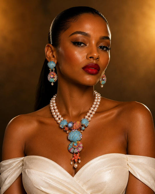 Coral Tides Pearl Parure