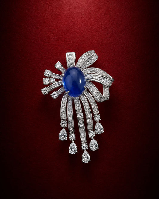 Sapphire Etoile Brooch