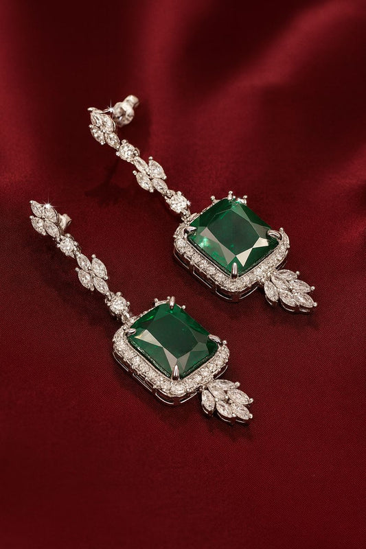 Emerald Square Earrings