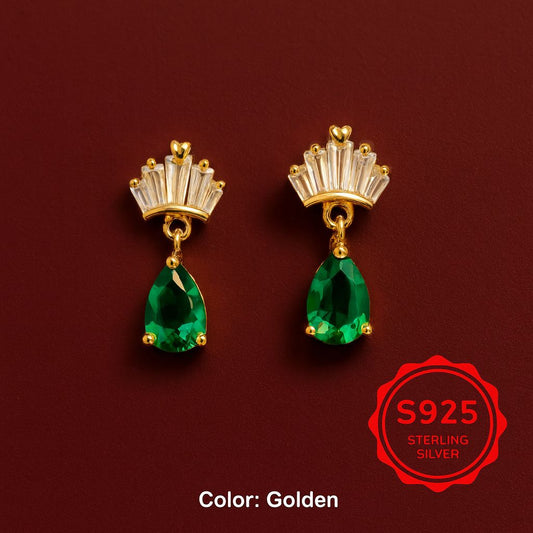 Emerald Crown Earrings
