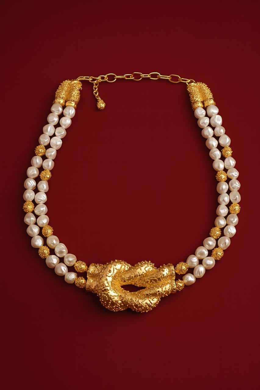 The Pearl Bow Necklace