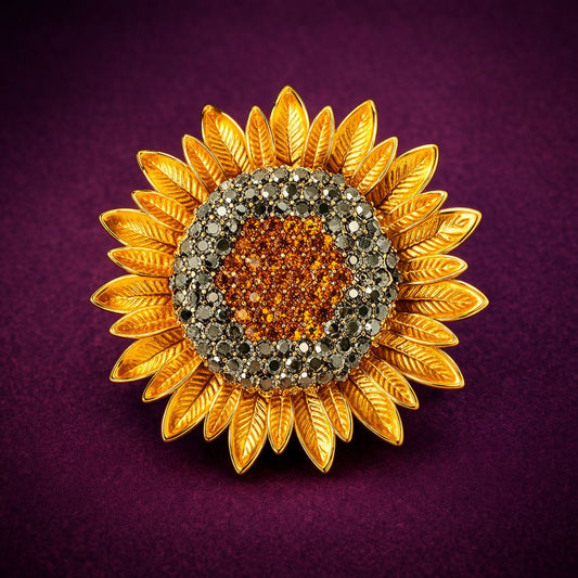 Helianthus Royale Brooch