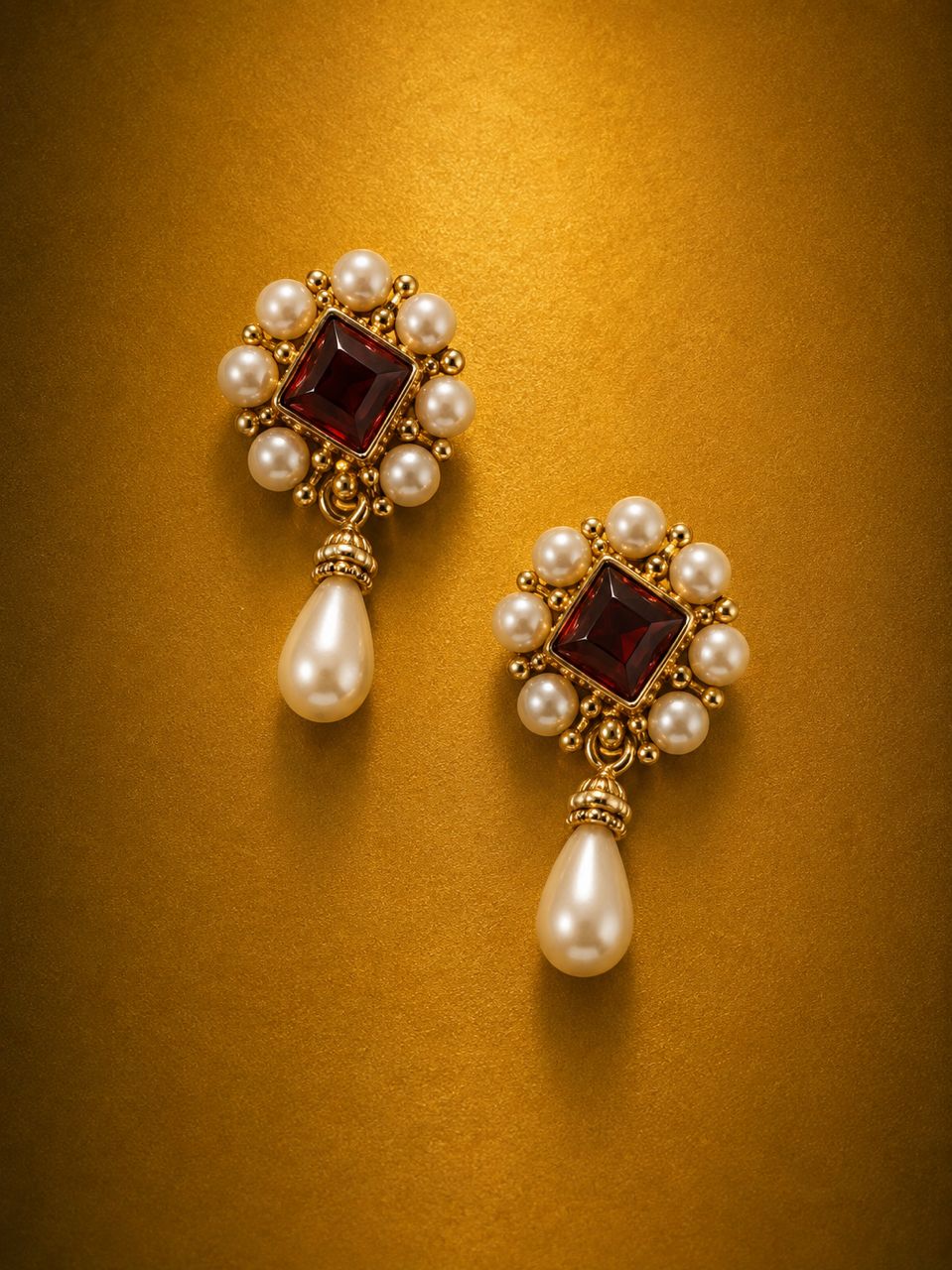 Crimson Heirloom Earrings
