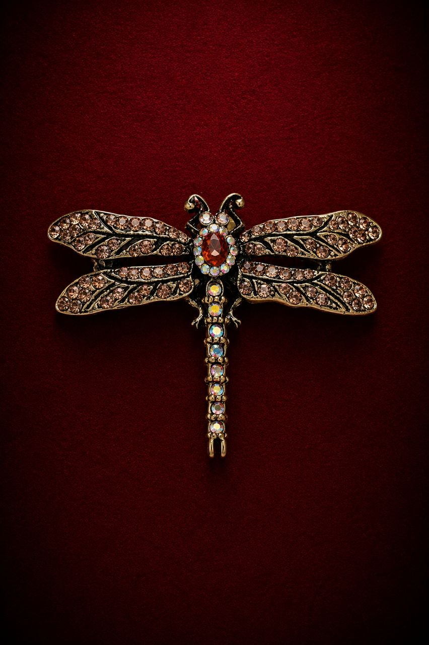 Libellule d'Ambre Brooch
