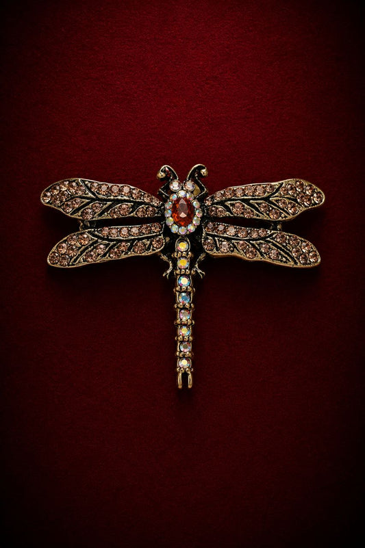 Libellule d'Ambre Brooch