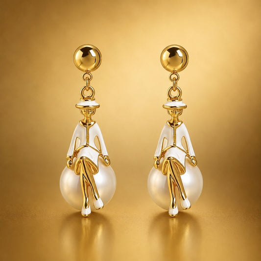 Etoile Perle Drop Earrings
