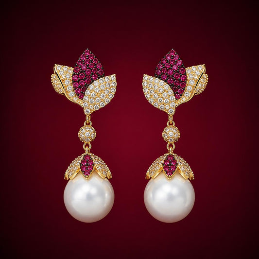 Roseraie de Perle Earrings
