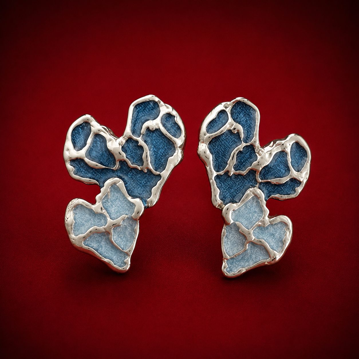 Azure Mosaic Stud Earrings