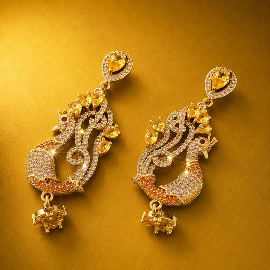 Golden Aviary Drop Earrings