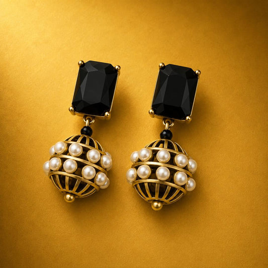 Noir Heritage Pearl Earrings